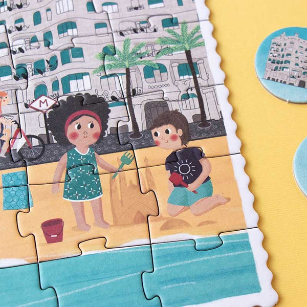Puzzle mit Beobachtungsspiel – Barcelona 50 Teile