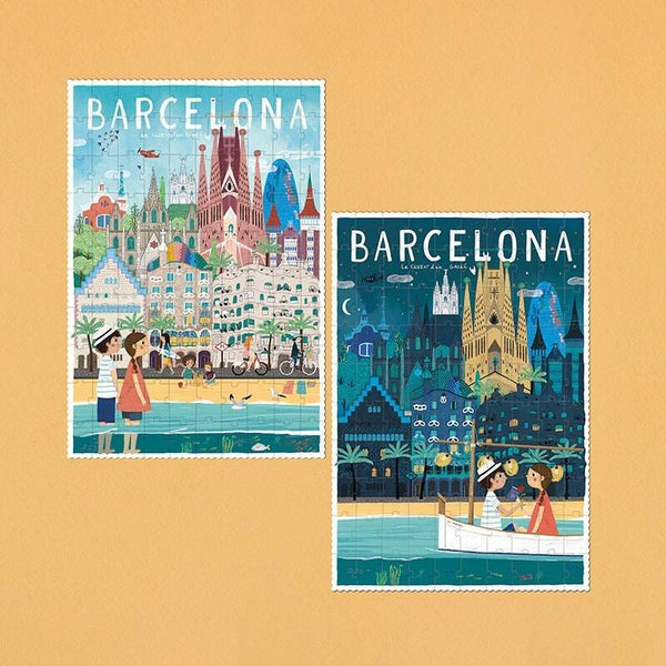 Doppelseitiges Puzzle – Barcelona 100 Teile