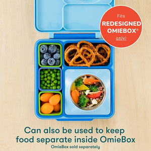 Zwei luftdichte Behälter für die Lunchbox OmieDip – Blue Green