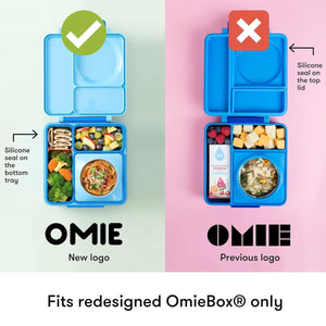 Zwei luftdichte Behälter für die Lunchbox OmieDip – Blue Green