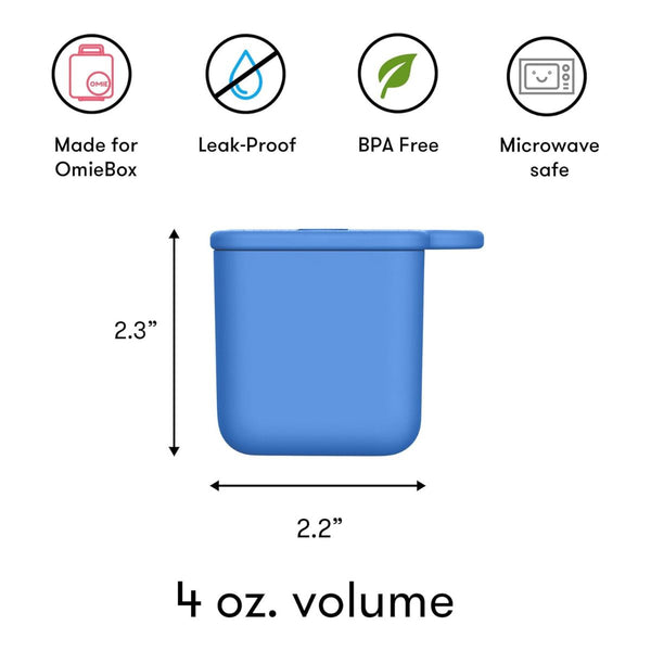 Zwei luftdichte Behälter für die Lunchbox OmieDip – Blue Green
