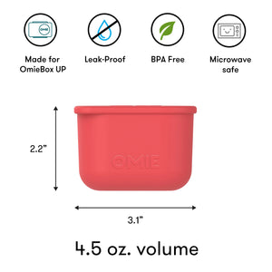 Zwei luftdichte Behälter für die Lunchbox OmieBox UP Dip – Pink Teal