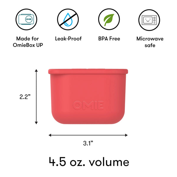 Zwei luftdichte Behälter für die Lunchbox OmieBox UP Dip – Pink Teal