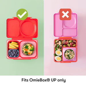 Zwei luftdichte Behälter für die Lunchbox OmieBox UP Dip – Pink Teal