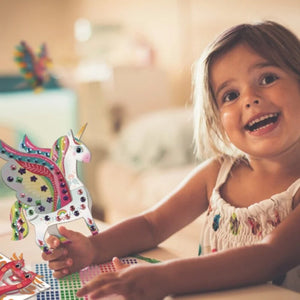 3D-Kunstset mit Diamanten – Märchenhafte Tiere