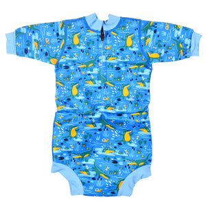 Neoprenanzug + Schwimmwindel Happy Nappy 2in1 – 12–24 Monate (XL) Krokodile