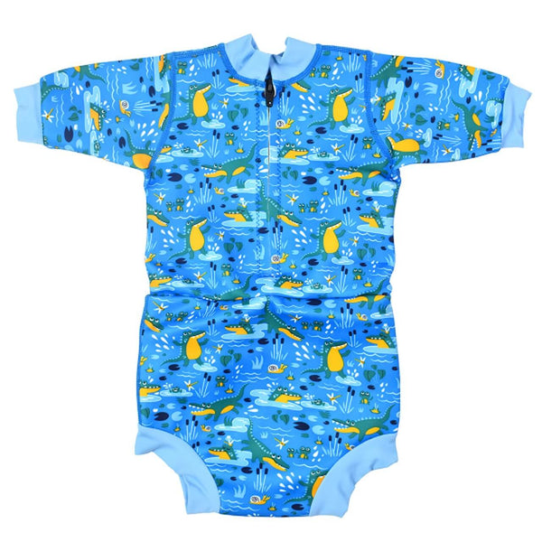 Neoprenanzug + Schwimmwindel Happy Nappy 2in1 – 12–24 Monate (XL) Krokodile
