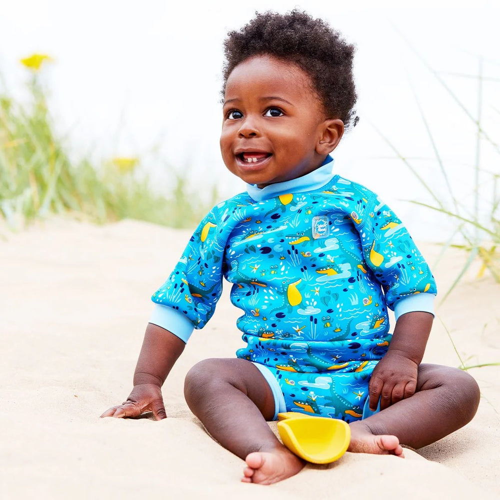 Neoprenanzug + Schwimmwindel Happy Nappy 2in1 – 12–24 Monate (XL) Krokodile