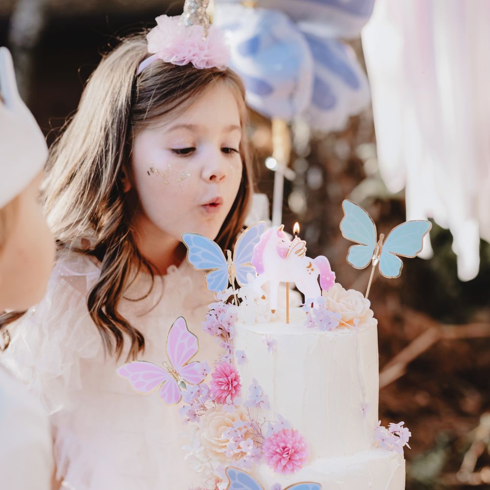 Geburtstagskerze 9 cm – Einhorn 1 Stück