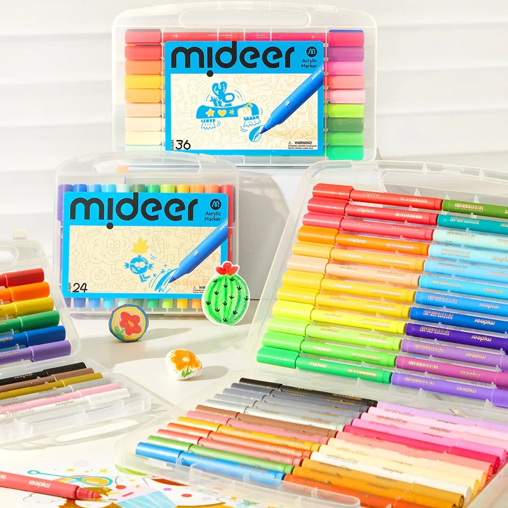 Acrylmarker im Koffer mit sehr weicher Spitze – 48 Farben - Tublu.de