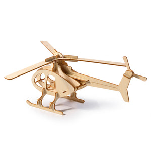Holzpuzzle 3D-Modell – Hubschrauber