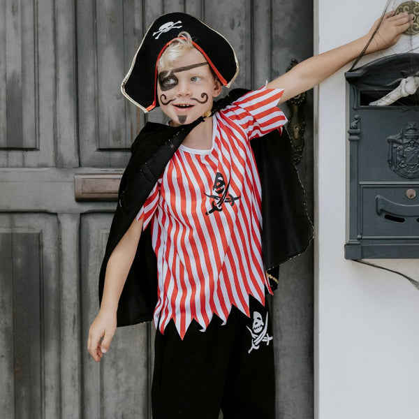 Pirat-Kostüm mit Umhang  – Größe 116–128 cm (5–8 Jahre)