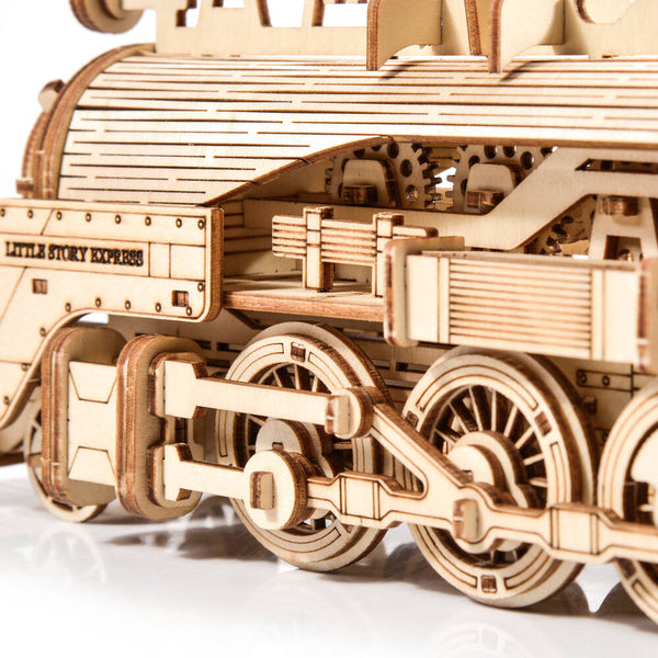 Holzpuzzle 3D-Modell – Lokomotive