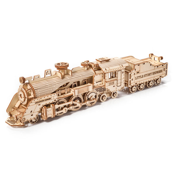 Holzpuzzle 3D-Modell – Lokomotive