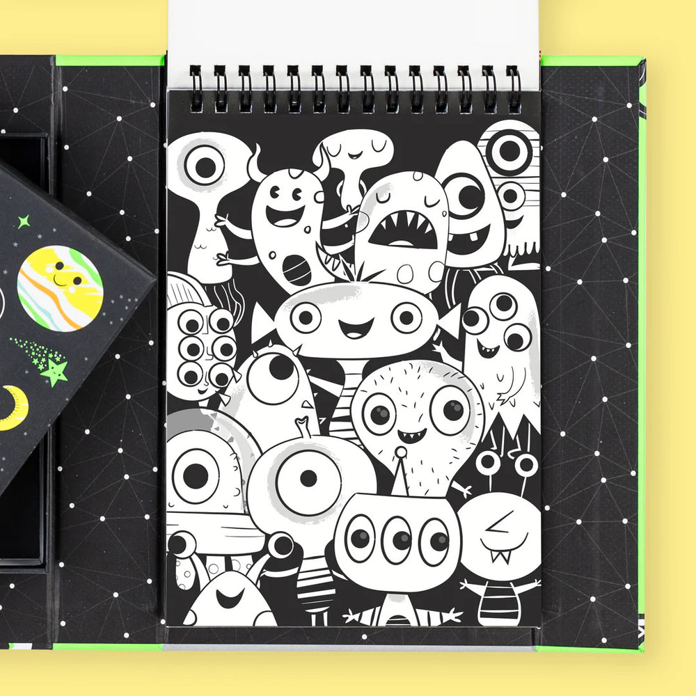 Neon-Malbuch-Set – Weltraum - Tublu.de