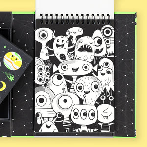 Neon-Malbuch-Set – Weltraum - Tublu.de