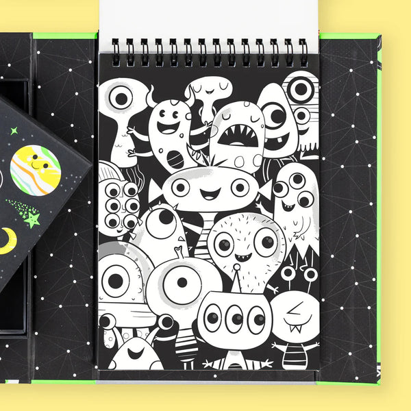 Neon-Malbuch-Set – Weltraum - Tublu.de