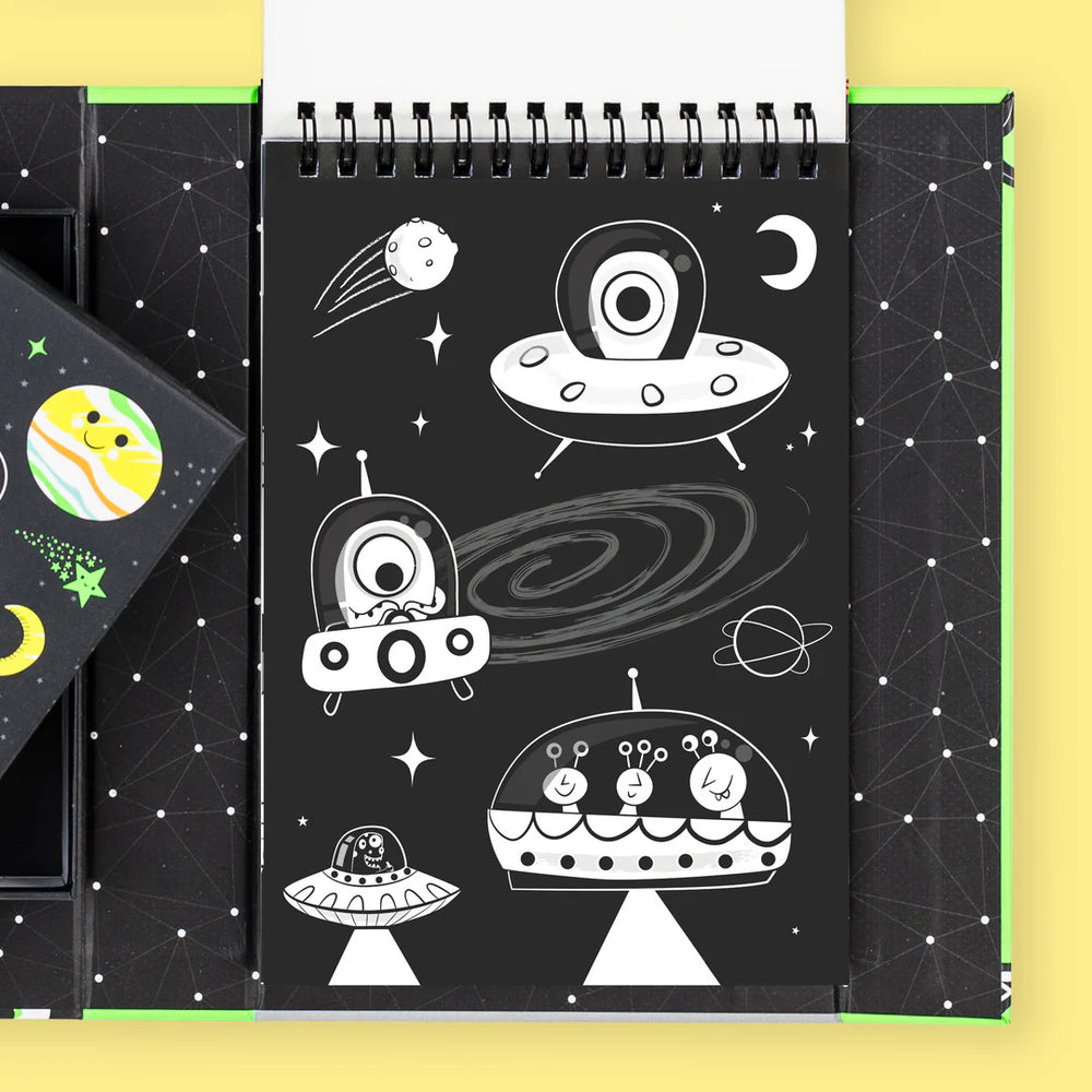 Neon-Malbuch-Set – Weltraum - Tublu.de