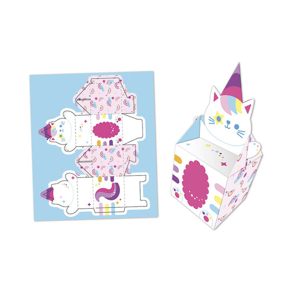 Kreativset 12 Kawaii-Papierboxen zum Selberbasteln 7+