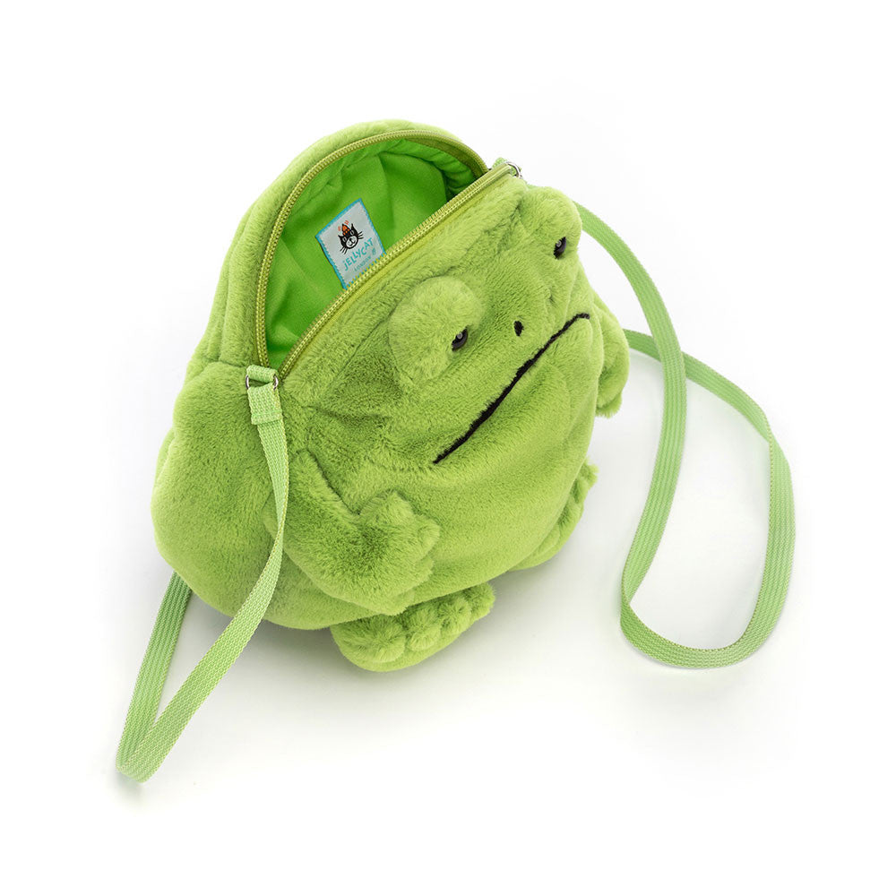 Plüsch-Umhängetasche – Regenfrosch Ricky 17 cm