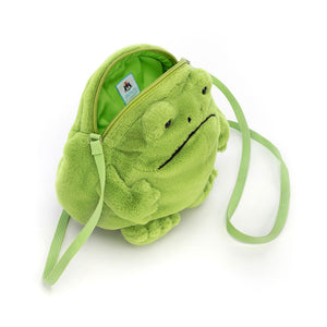 Plüsch-Umhängetasche – Regenfrosch Ricky 17 cm