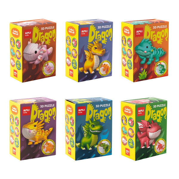 3D-Puzzle Drachen – Rosa