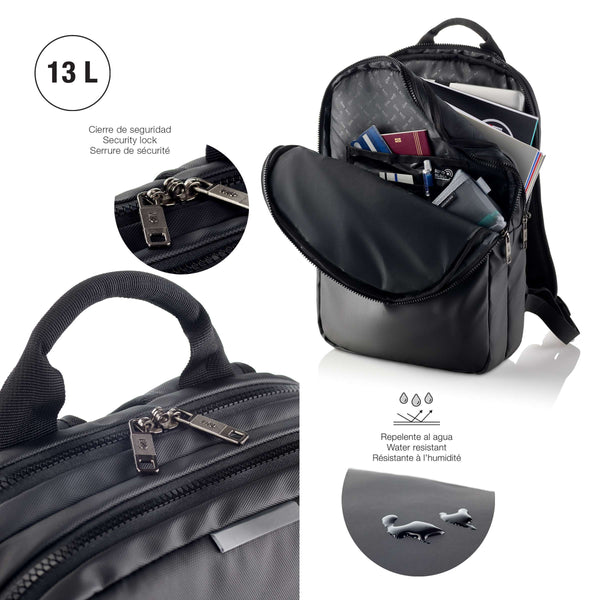 Rucksack Back To Work – Schwarz 13 l