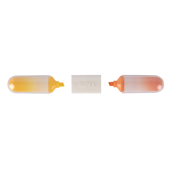Doppelseitige Textmarker, 6 Farben – 3 Stück