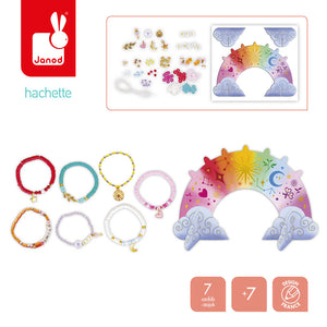 Kreatives Set zum Basteln von Schmuck mit Ständer – Armband für jeden Tag der Woche 7+