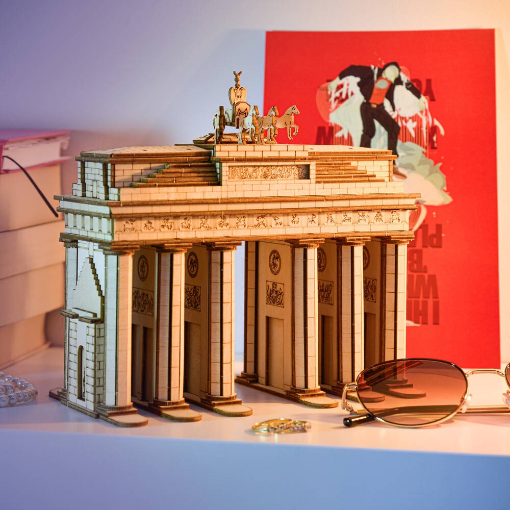 Holzpuzzle 3D-Modell – Brandenburger Tor