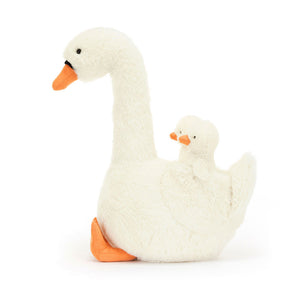Plüsch-Schwan mit Küken  39 cm - Tublu.de