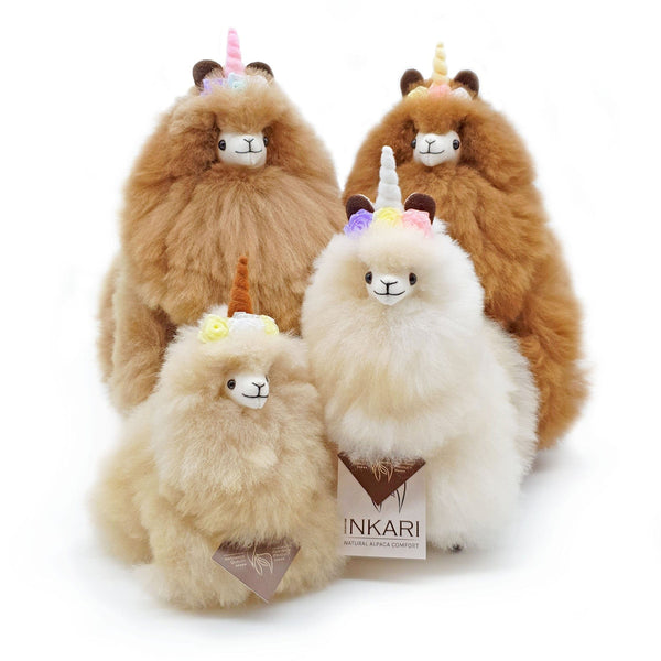 Fluffiges Alpaka-Kuscheltier Monsterfluff – Sahara 15 cm