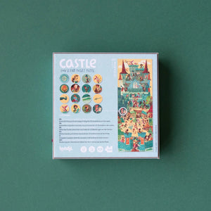 Taschenpuzzle mit Beobachtungsspiel – Burg 100 Teile