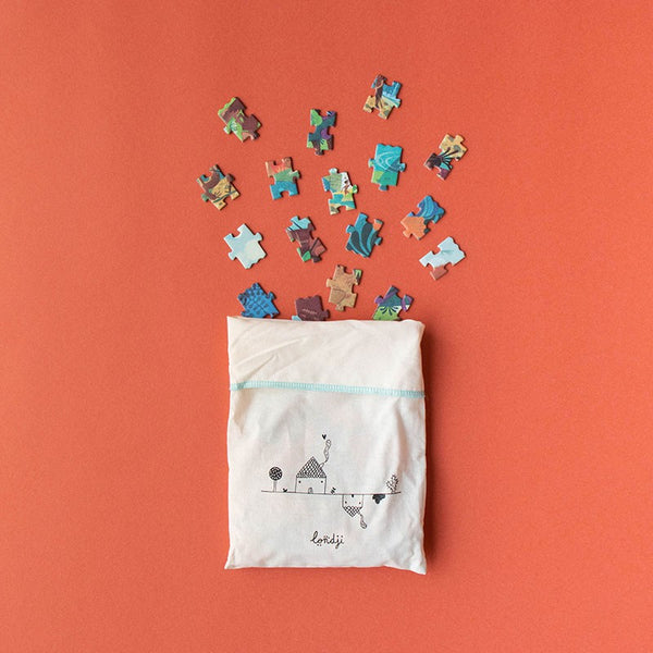 Taschenpuzzle mit Beobachtungsspiel – Mammut 100 Teile