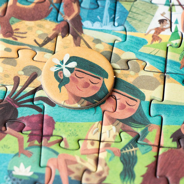 Taschenpuzzle mit Beobachtungsspiel – Mammut 100 Teile