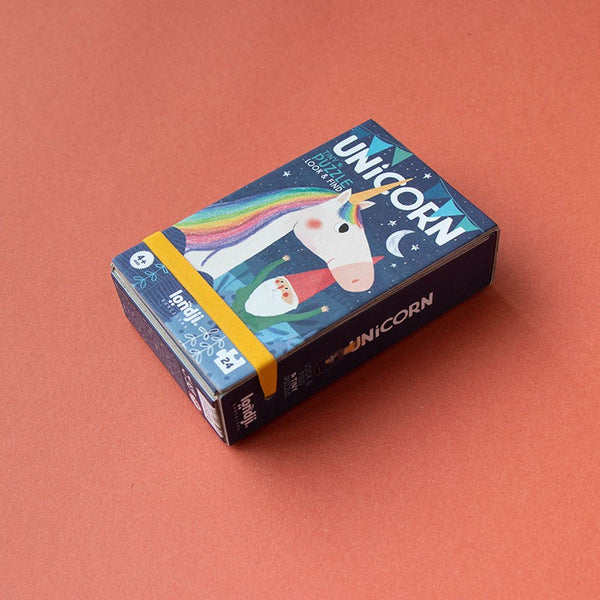 Taschenpuzzle mit Beobachtungsspiel – Einhorn 24 Teile