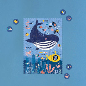 Taschenpuzzle mit Beobachtungsspiel – Ozean 36 Teile