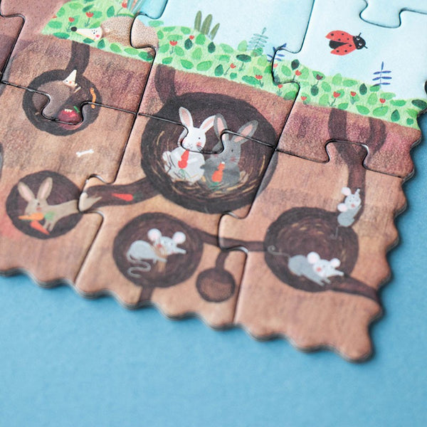 Taschenpuzzle mit Beobachtungsspiel – Apfelbaum 36 Teile