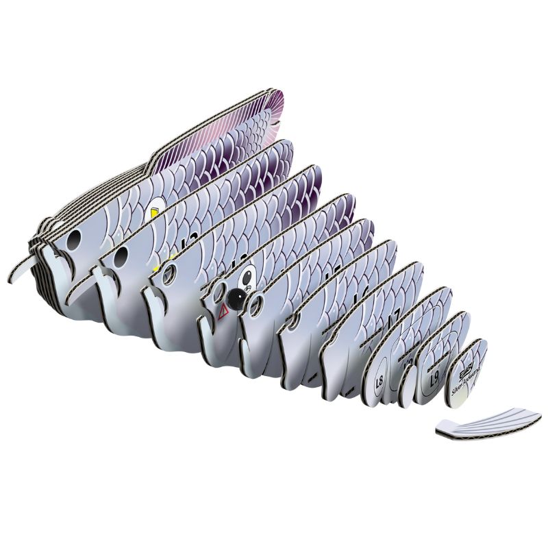 Öko-Puzzle 3D  - Silberner Arowana - Tublu.de