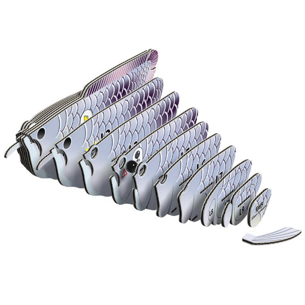 Öko-Puzzle 3D  - Silberner Arowana - Tublu.de