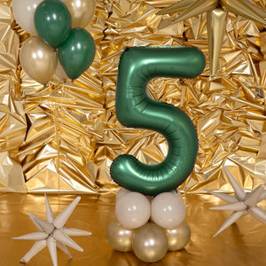 Folienballon 86 cm – Zahl 5, flaschengrün
