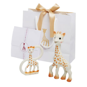 Beißring Sophie die Giraffe  – kleines Geburtstags-Set