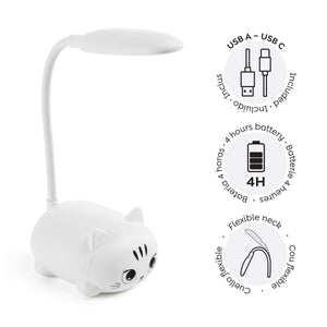 LED-Lampe – Weißes Kätzchen