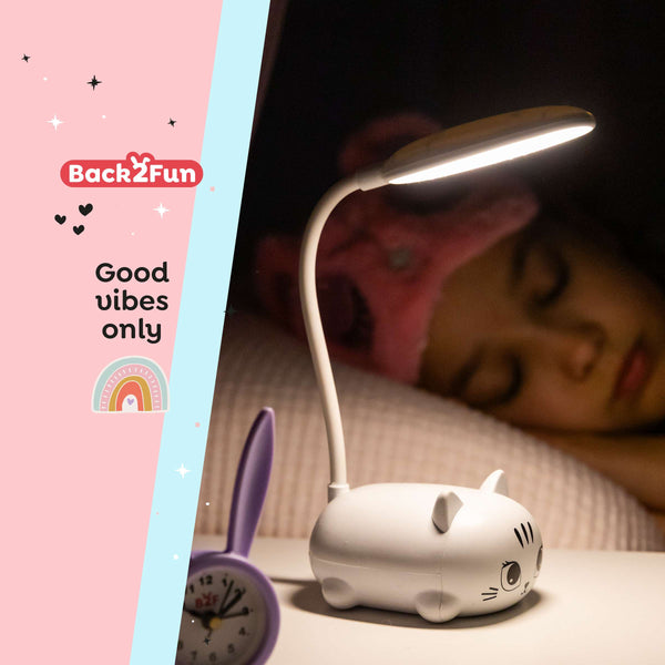 LED-Lampe – Weißes Kätzchen
