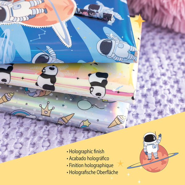Holografisches Tagebuch mit Schloss – Astronaut