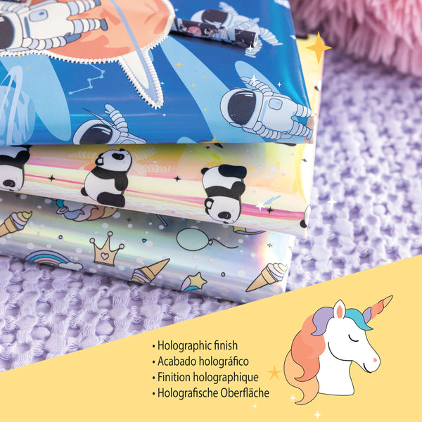 Holografisches Tagebuch mit Schloss – Einhorn