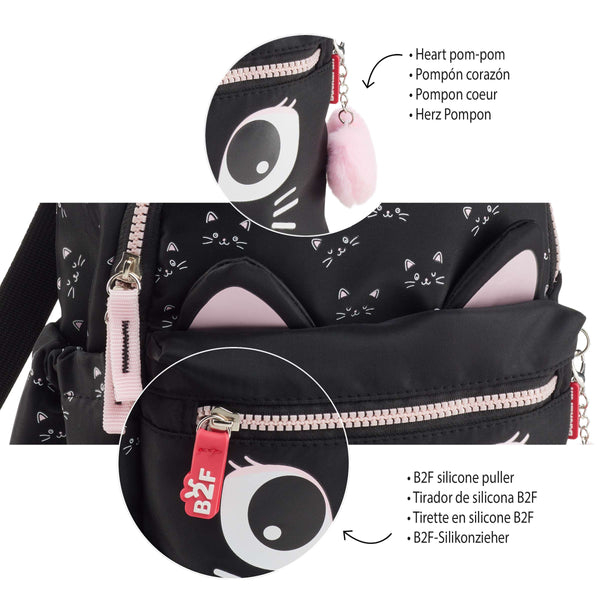 Kleiner Rucksack – Schwarze Katze 5 l