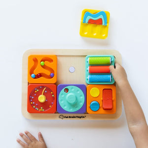 Set mit 4 sensorischen Quadraten mit Zahnrad PlayTab