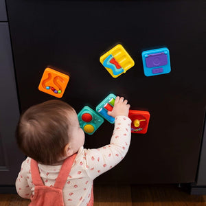 Set mit 4 sensorischen Quadraten mit Zahnrad PlayTab