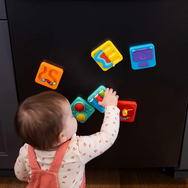 Set mit 4 sensorischen Quadraten mit Zahnrad PlayTab